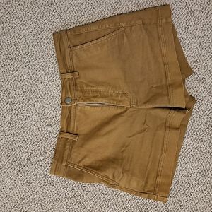 Everlane ochre cotton twill shorts